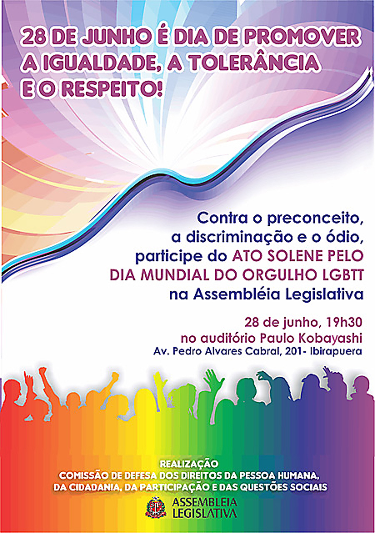  Ato solene pelo Dia Mundial do Orgulho LGBT<a style='float:right;color:#ccc' href='https://www3.al.sp.gov.br/repositorio/noticia/06-2011/CARTAZLECIBRANDAO-ok.jpg' target=_blank><i class='bi bi-zoom-in'></i> Clique para ver a imagem </a>