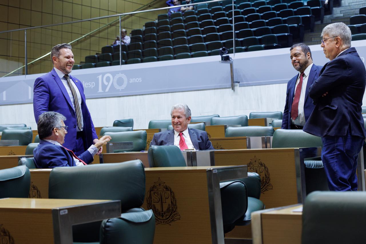 Parlamentares durante Sesso Extraordinria<a style='float:right;color:#ccc' href='https://www3.al.sp.gov.br/repositorio/noticia/N-03-2025/fg341575.jpeg' target=_blank><i class='bi bi-zoom-in'></i> Clique para ver a imagem </a>