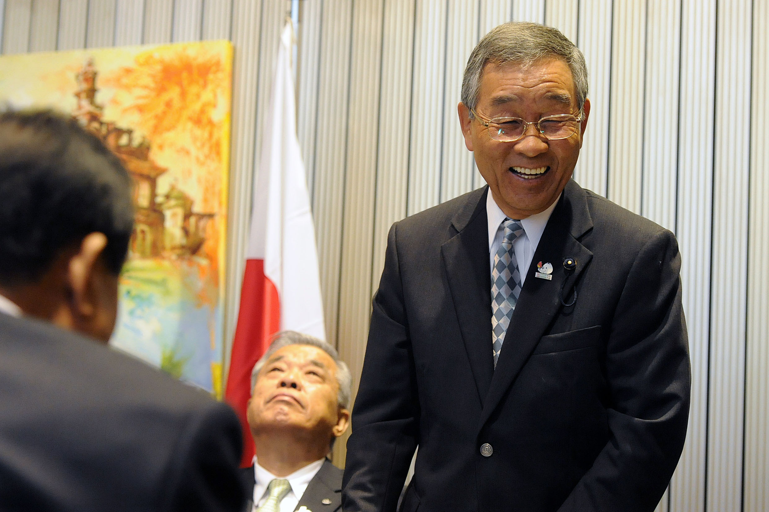 Masahiko Yamada, presidente da Assembleia Provincial de Wakayama<a style='float:right;color:#ccc' href='https://www3.al.sp.gov.br/repositorio/noticia/N-04-2014/fg161262.jpg' target=_blank><i class='bi bi-zoom-in'></i> Clique para ver a imagem </a>