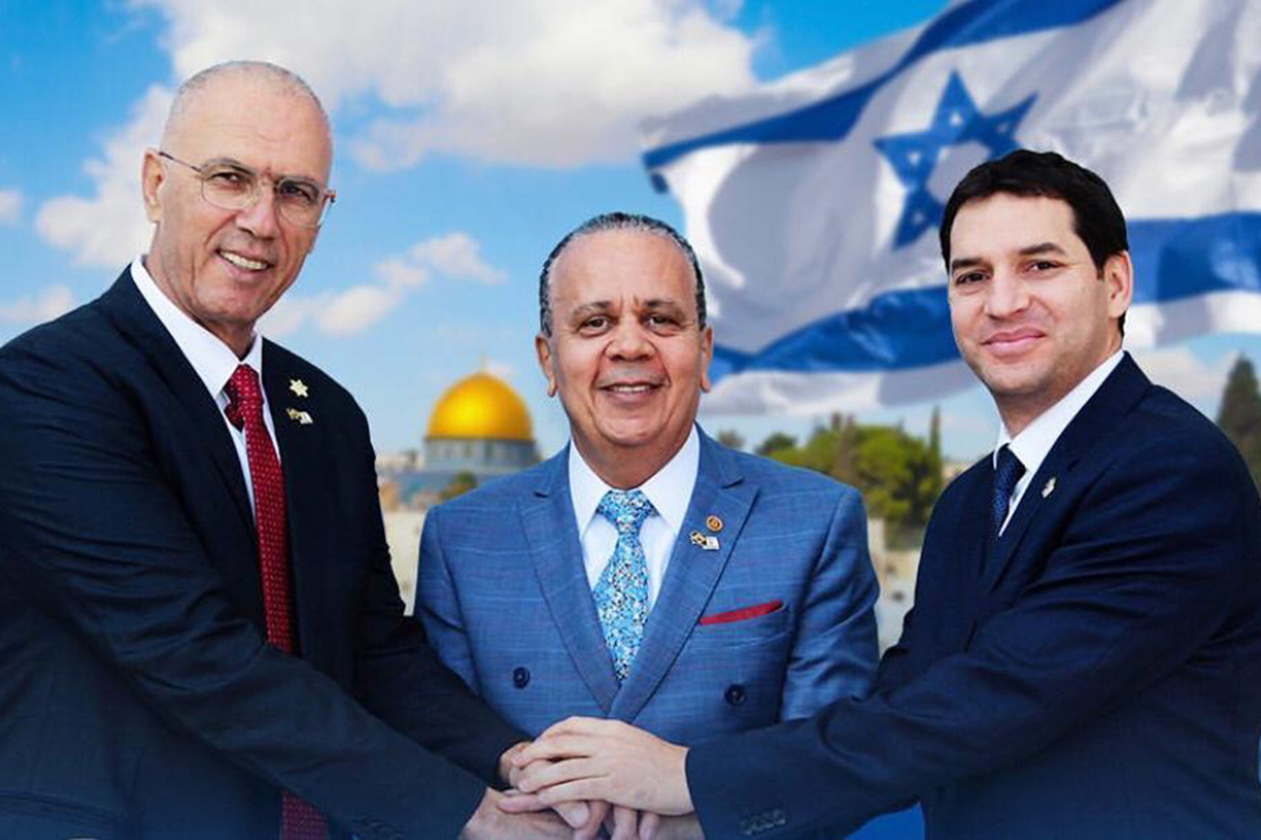 Yossi Shelley, embaixador de Israel no Brasil, Dep Tenente Nascimento e Alon Lavi, Cnsul Geral de Israel em So Paulo<a style='float:right;color:#ccc' href='https://www3.al.sp.gov.br/repositorio/noticia/N-04-2021/fg265246.jpg' target=_blank><i class='bi bi-zoom-in'></i> Clique para ver a imagem </a>