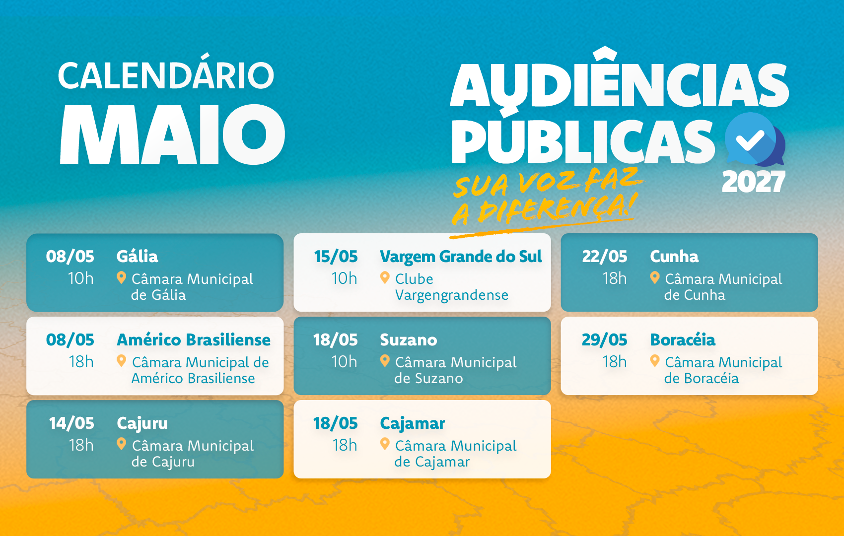 Calend�rio Audi�ncias 2027 - Maio<a style='float:right;color:#ccc' href='https://www3.al.sp.gov.br/repositorio/noticia/N-04-2026/fg363461.png' target=_blank><i class='bi bi-zoom-in'></i> Clique para ver a imagem </a>
