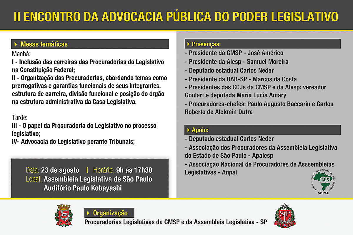  2 Encontro da Advocacia Pblica<a style='float:right;color:#ccc' href='https://www3.al.sp.gov.br/repositorio/noticia/N-08-2013/fg128555.jpg' target=_blank><i class='bi bi-zoom-in'></i> Clique para ver a imagem </a>