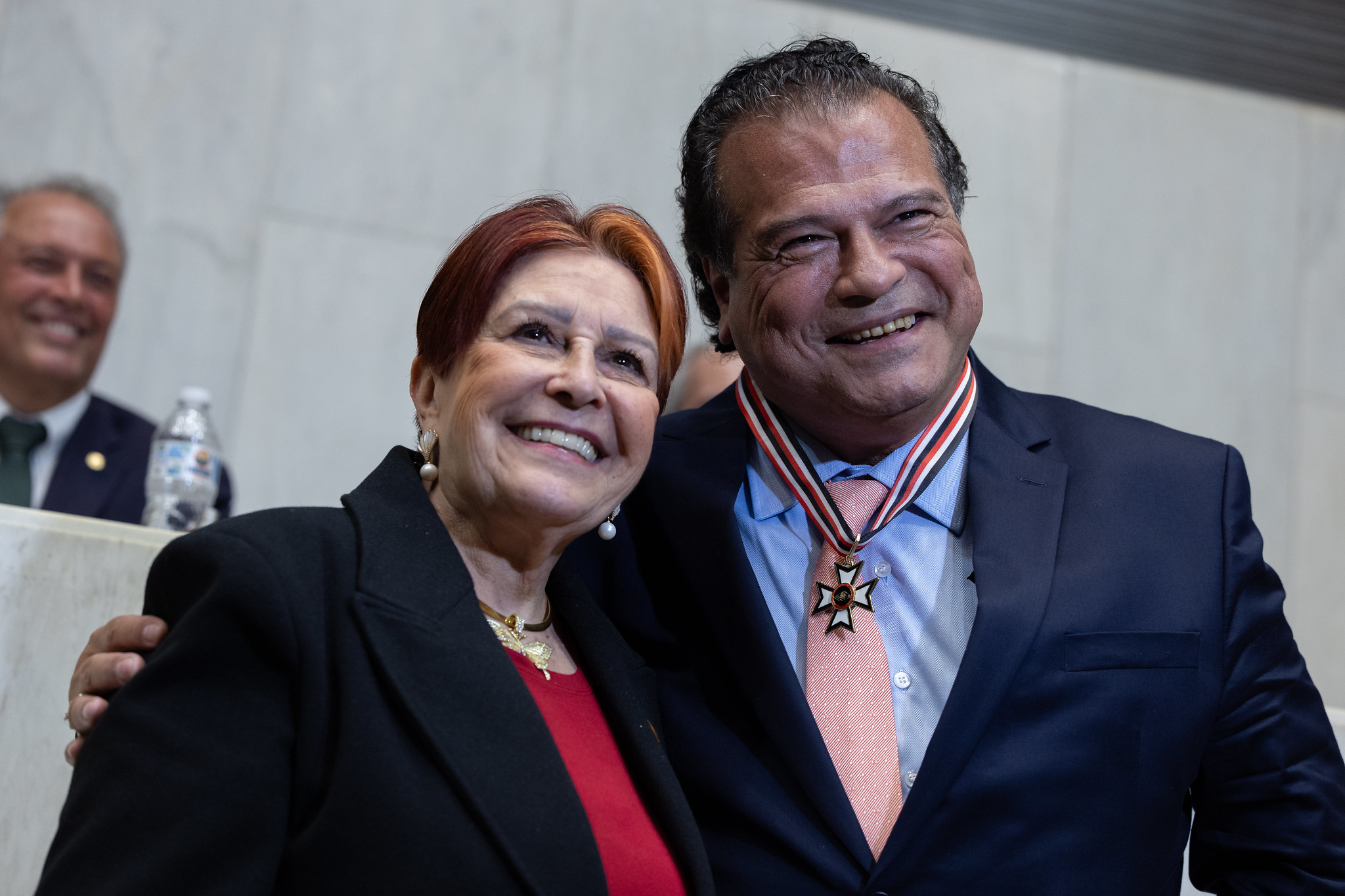 Deputada Edna Macedo e Tirso Meirelles<a style='float:right;color:#ccc' href='https://www3.al.sp.gov.br/repositorio/noticia/N-08-2024/fg332044.jpg' target=_blank><i class='bi bi-zoom-in'></i> Clique para ver a imagem </a>