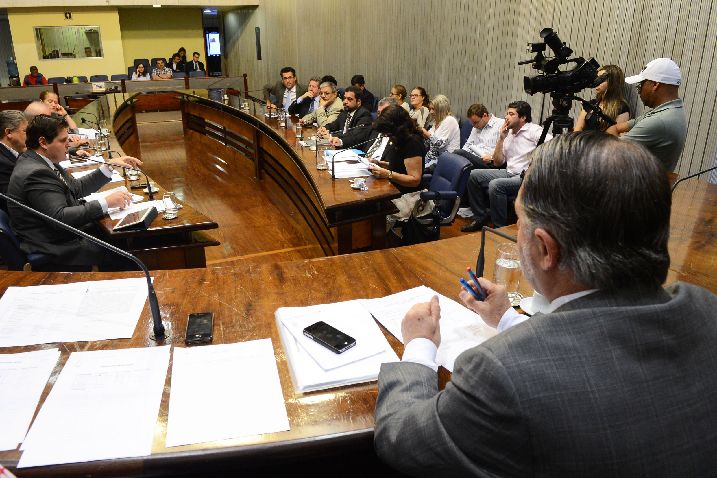 Mauro Bragato na presidncia da comisso e parlamentares na reunio da manh desta quarta-feira, 18/12 <a style='float:right;color:#ccc' href='https://www3.al.sp.gov.br/repositorio/noticia/N-12-2013/fg157659.jpg' target=_blank><i class='bi bi-zoom-in'></i> Clique para ver a imagem </a>