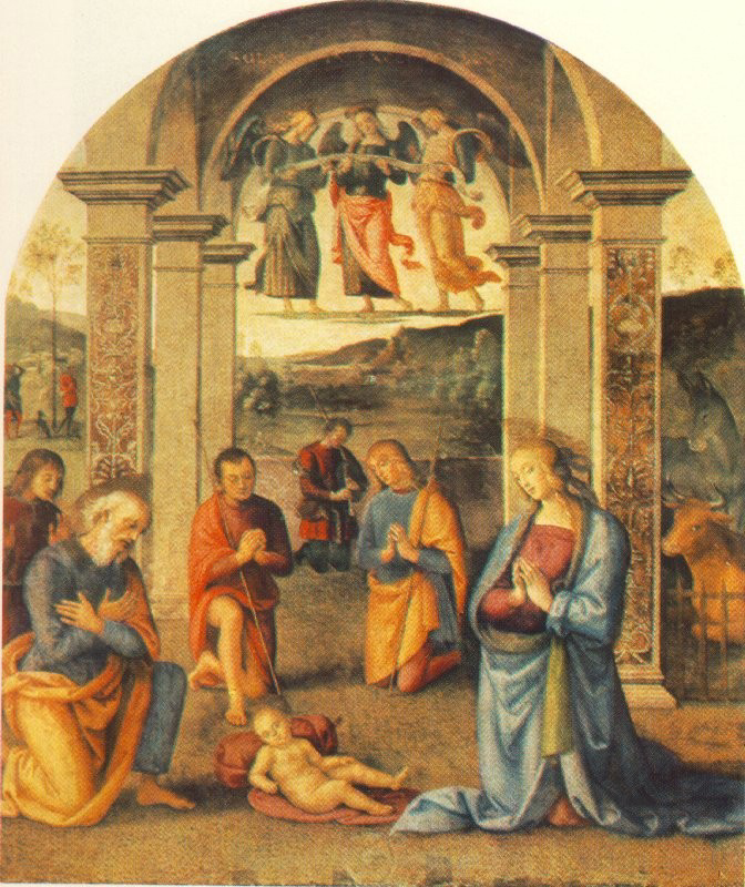 Pietro Perugino: Prespio de 1498 - Collegio del Cambio - Perugia <a style='float:right;color:#ccc' href='https://www3.al.sp.gov.br/repositorio/noticia/hist/presepio.jpg' target=_blank><i class='bi bi-zoom-in'></i> Clique para ver a imagem </a>